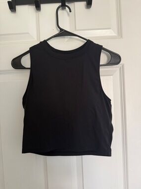 Black Cropped Tank Top
